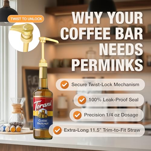 Premium Coffee Syrup Pump Dispenser for 750ml Bottles - 7-Pack