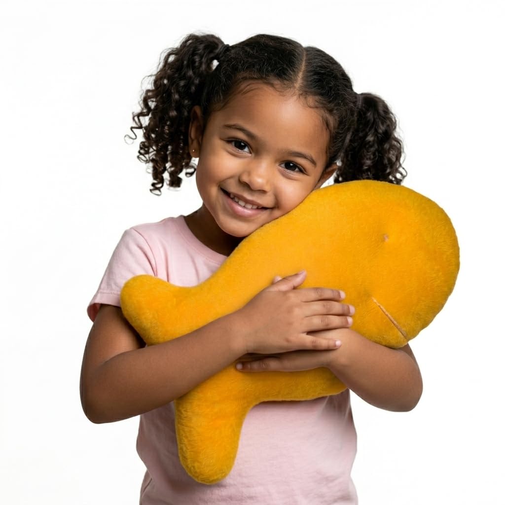 Snack Plushies Cheddar Fish Cracker Plush Toy – 10” Soft & Huggable Stuffed Animal Pillow – Cute Snack-Inspired Cuddly Gift for Kids & Adults