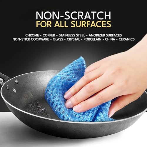The Crown Choice Non-Scratch Dish Scrubber Sponge - 10x10 Inches