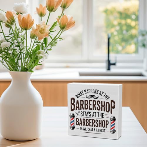 Barber Shop Decor - Funny Hairdresser Gift Sign, 5x5 Inch