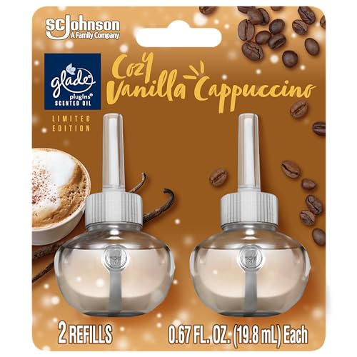 Glade Cozy Vanilla Cappuccino PlugIns Refills Air Freshener - 2 Count