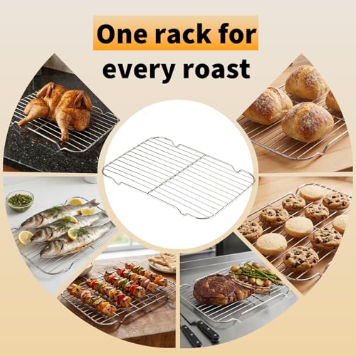 Stainless Steel Roasting Rack for 9x13 Inch Pans - Oven, Broiler & BBQ