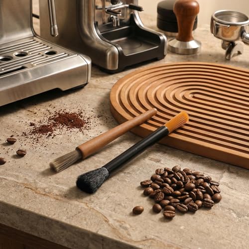 KFHENSOMR 2Pcs Coffee Grinder Cleaning Brush Dual-Head Espresso Brush