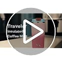 Konokyo 12oz Travel Coffee Mug, Insulated Stainless Steel Tumbler - Black