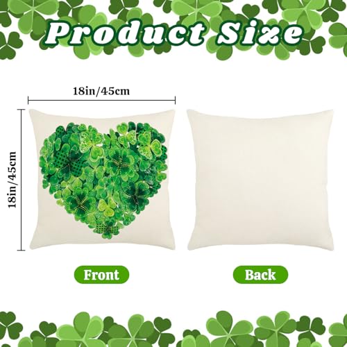 St. Patrick's Day Throw Pillow Covers 18x18 Set of 4 - Style B