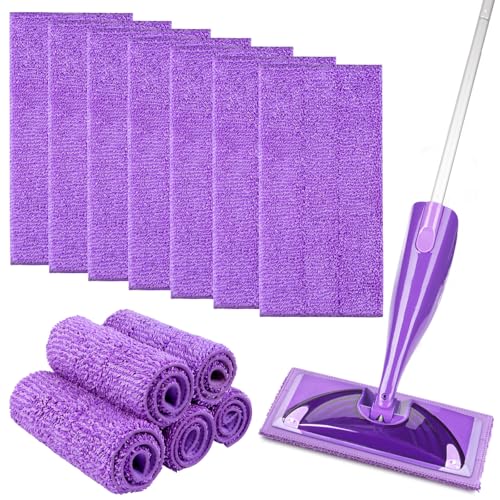 Orighty Microfiber Mop Pads, 12 Pack for Swiffer Wet Jet - Purple