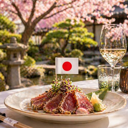 Restaurantware Japanese Flag Food Picks 2.6 Inch 100 Pack