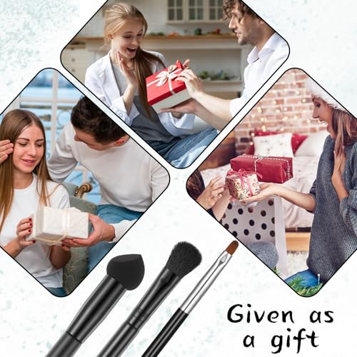 Aiyorse 3 Pcs Dual Ended Hairline Concealer Brush Set with Sponge Tip
