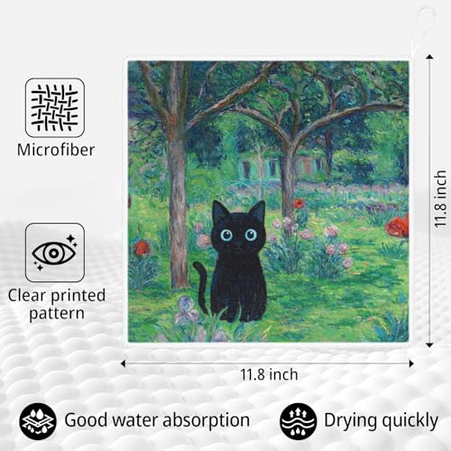 AiHeart 8-Pack Microfiber Kitchen Dish Cloths with Hanging Loop