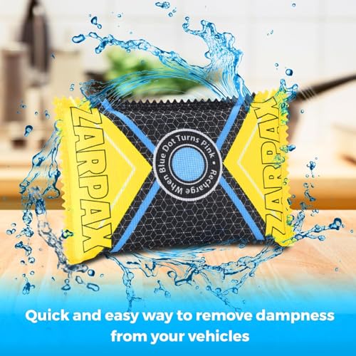 Zarpax Rechargeable Dehumidifier Bags - 2 Pack, 4.4 oz Moisture Absorbers