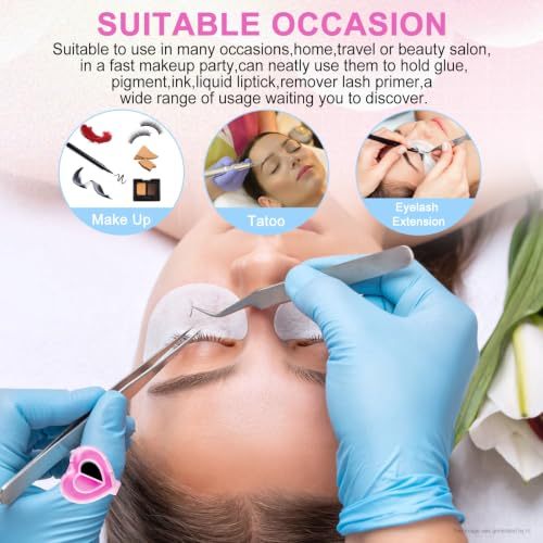 NXJ INFILILA Disposable Eyelash Extension Glue Rings 100PCS Heart Shape