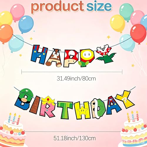 Cartoon Happy Birthday Banner | Fun Party Decorations