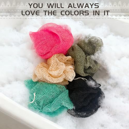 African Exfoliating Net Sponge Body Scrubber - Beige Bath Washcloth