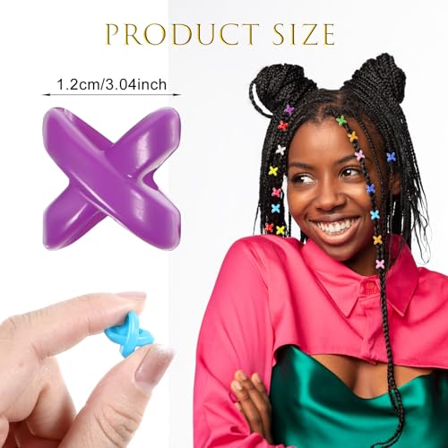 100 Pcs Hair Beads for Braids, Colorful Acrylic Candy Color Loc Dreadlock Hair Jewelry