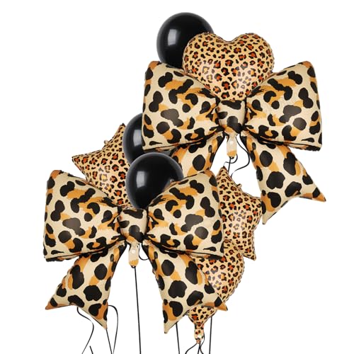 Cheetah Print Balloons Set - 16Pcs Jungle Party Decorations