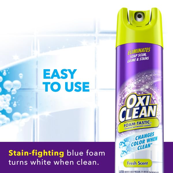 OxiClean Foam-Tastic Fresh Scent Bathroom Cleaner, 19 oz, 4 count