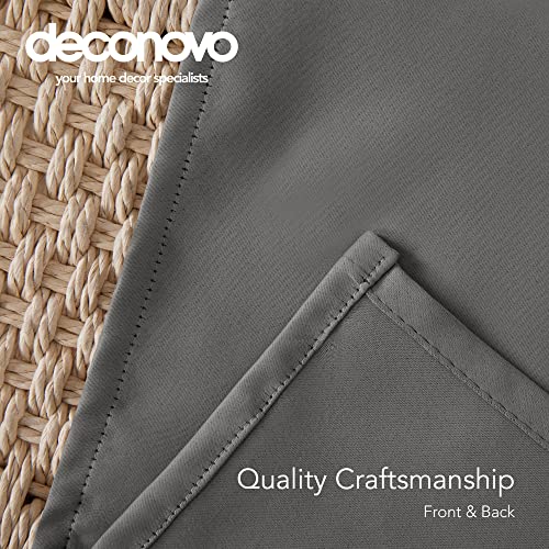 Deconovo Blackout Curtain Panel, Light Grey, 52"W x 63"L, Thermal Insulated
