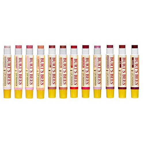 Burt's Bees Lip Shimmer, Fig - 0.09 oz Moisturizing Tinted Lip Balm