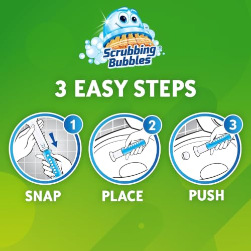 Scrubbing Bubbles Fresh Gel Toilet Bowl Cleaning Stamps, Citrus, 2-Pack