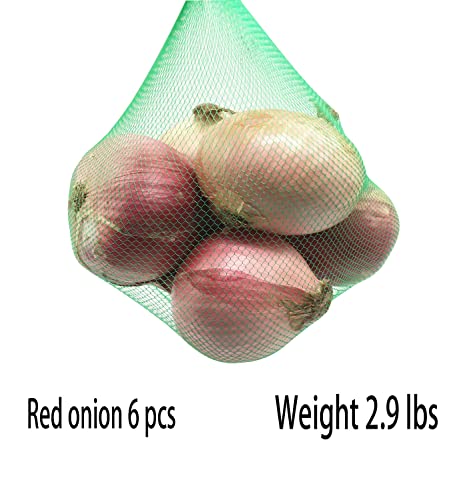 Daszui 100Pcs Reusable Mesh Food Storage Bags - 15.7 Inch Nylon Fruit & Vegetable Nets, Eco-Friendly Grocery & Produce Bags