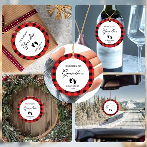 Promoted to Grandma 2025 Christmas Ornament - First Time Grandma Keepsake