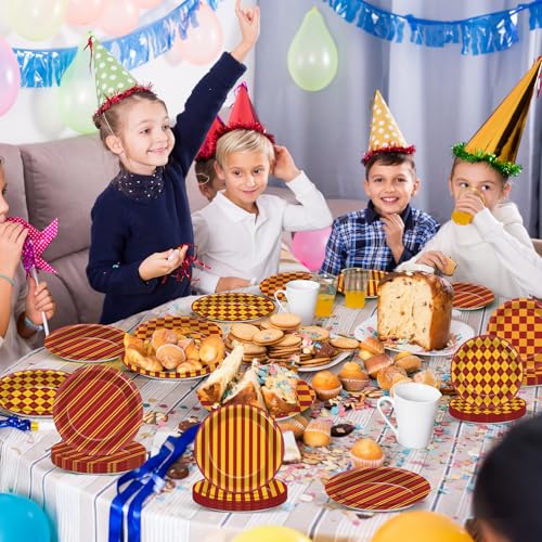 48 Pack Magic Theme Disposable Paper Plates for Christmas & Kids Birthday