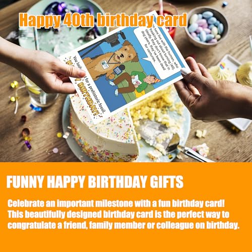 Funny 40th Birthday Card from Dog - Pet Years Joke Design