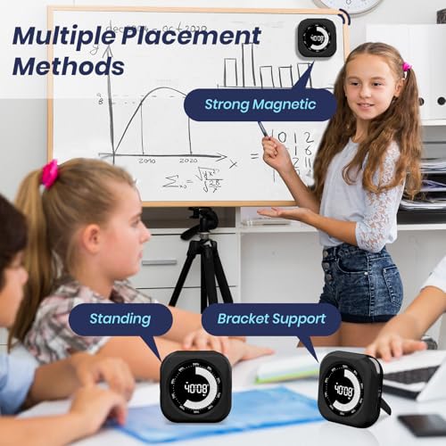 PERSUPER Visual Timer for Kids - Rechargeable Black-1, 10-Hour Count Up/Down
