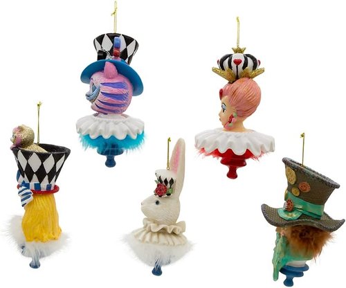 Kurt Adler 6.25-Inch Resin Hollywood Hats Ornament Set - 5 Unique Decorative Pieces