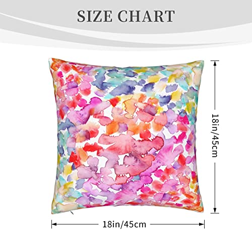 VARUN Colorful Painting Throw Pillow Cover 18x18 - Multicolor Design