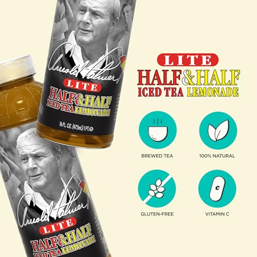 AriZona Arnold Palmer Half and Half Lite Iced Tea & Lemonade, 16 Oz (12 Pack)