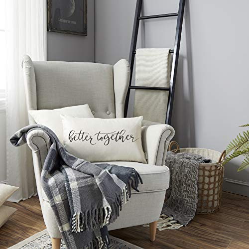 Meekio Farmhouse Pillow Covers with Quote - 12" x 20" Rustic Decor