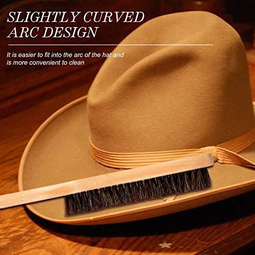 Patelai Cowboy Hat Brush Set - 2 Wooden Cleaning Brushes for Hats