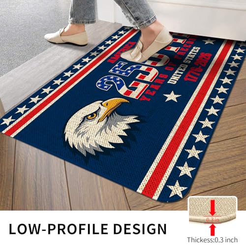 250th Anniversary Patriotic Doormat - Non-Slip 30x17 Inch