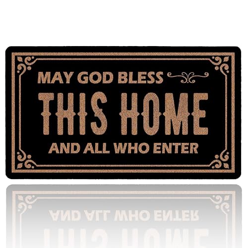 Funny Welcome Door Mat | Durable Indoor/Outdoor Rubber Doormat 30"x17"