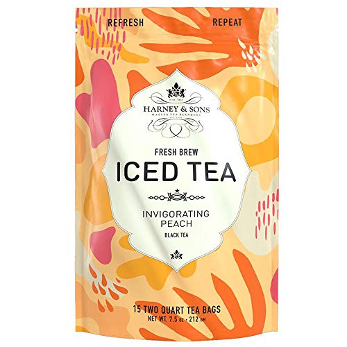 Harney & Sons Organic Peach Black Iced Tea - 15 Bags