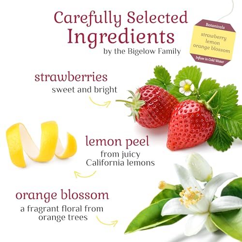 Bigelow Botanicals Strawberry Lemon Orange Blossom Tea - 18 Bags (Pack of 6)