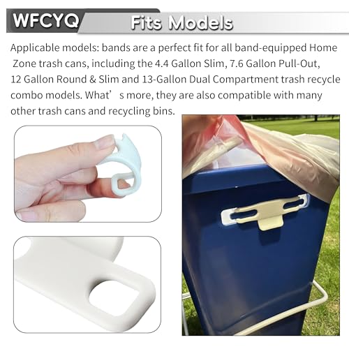 Replacement Trash Bag Tuck Bands for Home Zone Cans - 4 Pack
