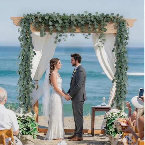 14 Pack 98ft Artificial Eucalyptus Garland - Lifelike Greenery for Home Decor & Weddings