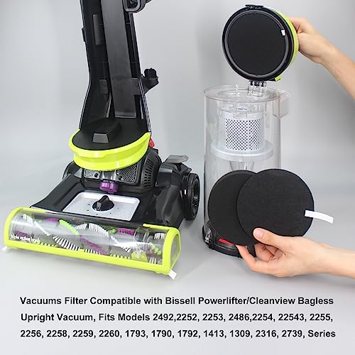 Bissell Vacuum Filter Replacement (2 Pack) - Compatible with Cleanview Models