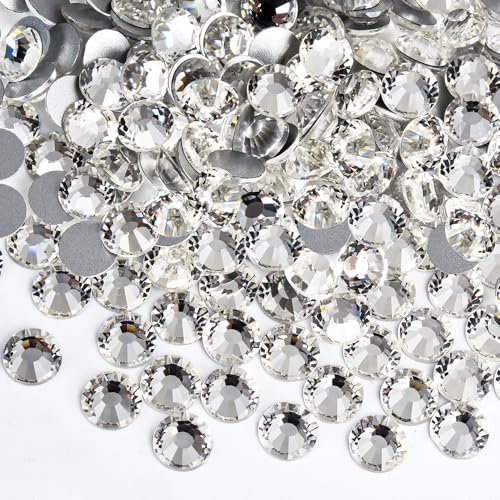 BLINGINBOX 8.7mm Glass Flatback Rhinestones SS40 for Crafts and Nail Art 144pcs