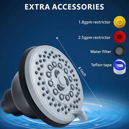 Nuodan 5-Mode High Pressure Shower Head - Midnight Matte Black