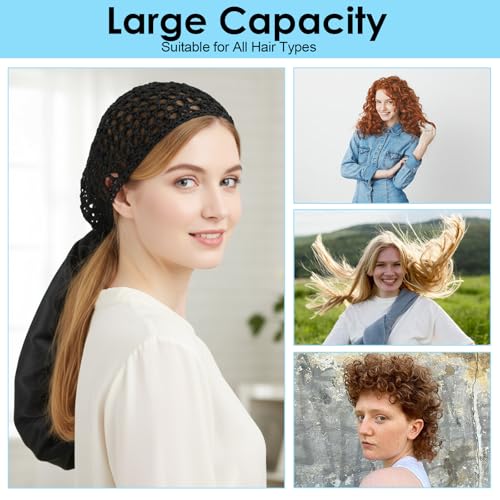 2-in-1 Reversible Wrap Cap and Hair Net Scarf for Silk Press