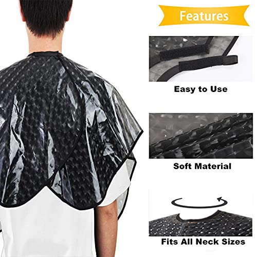 YELEGAI Waterproof Hair Dye Cape, Black Salon Shampoo & Bleach Apron