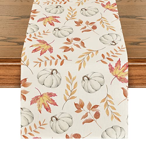 210 GSM Fall Table Runner 13x72 Inch Orange Polyester Home Decor