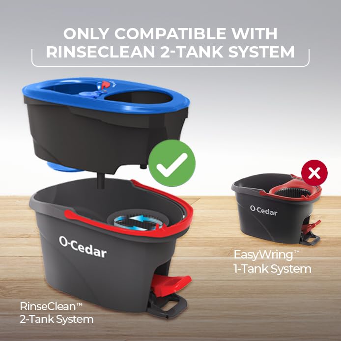 O-Cedar RinseClean Spin Mop Head Replacement - 40% More Cleaning Power