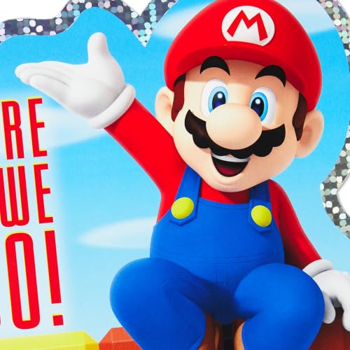 Hallmark Nintendo Super Mario Birthday Card - Holographic Gaming Card