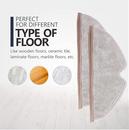 KEEPOW 6 Pack Mop Pad Replacements for Roborock Q5 Q7 S5 S6 Q8