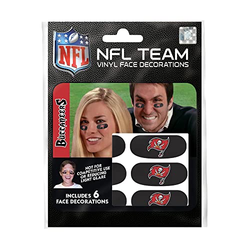 NFL Eye Black Stickers - Removable Team Logo Fan Strips 6-Pack