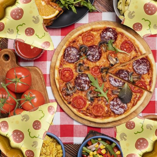 6-Piece Pizza Slice Foil Balloons - 23" Mylar Party Decorations